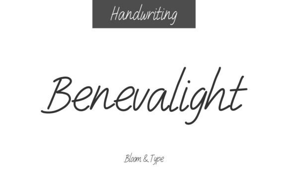 Benevalight: A Graceful Handwritten Font for Elegant Branding