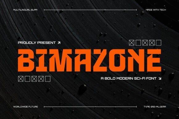 Bimazone: A Bold Sci-Fi Display Font for Modern Branding