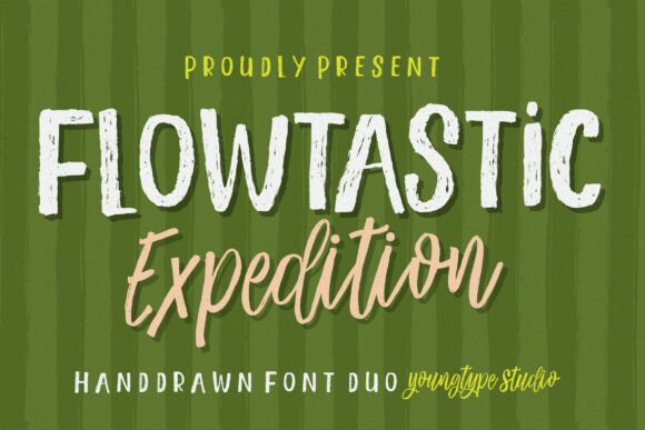 Flowtastic Expedition: A Playful Font Duo for Crafters