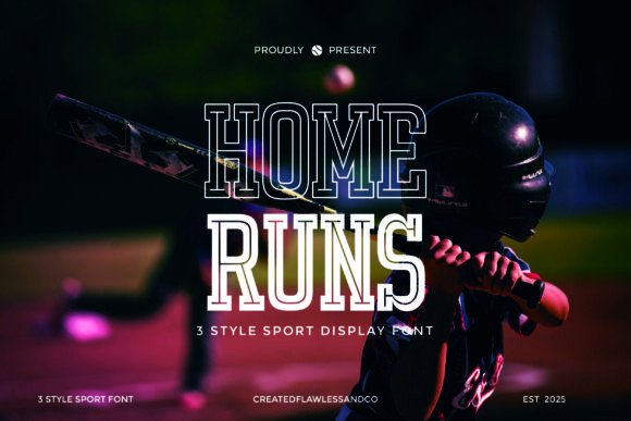 Home Runs: A Dynamic Display Font for Bold Web Designs