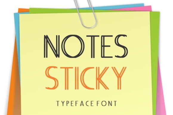 Notes Sticky: A Friendly Uppercase Font for Creative Branding