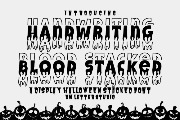 Transform Your Brand with Handwriting Blood Stacked Font